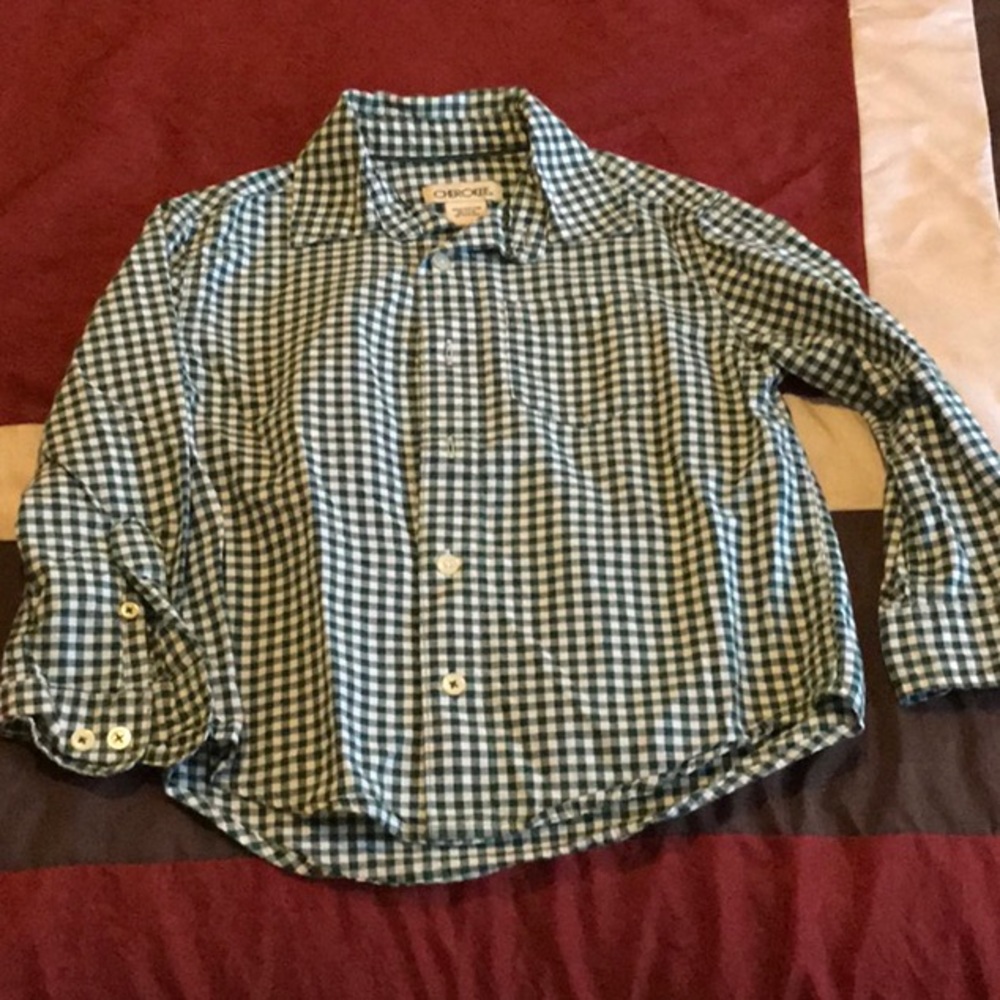Dressy button up collared boys shirt